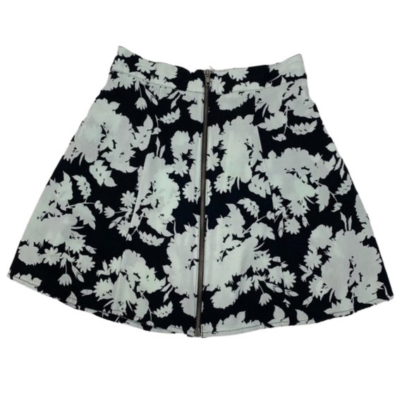 Urban Outfitters Dresses & Skirts - Pins And Needles Floral Mini Skirt Black White S